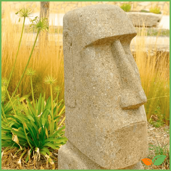 Figura Moai jardín - La magia de Rapa Nui, Un toque cultural único para tu terraza o jardín